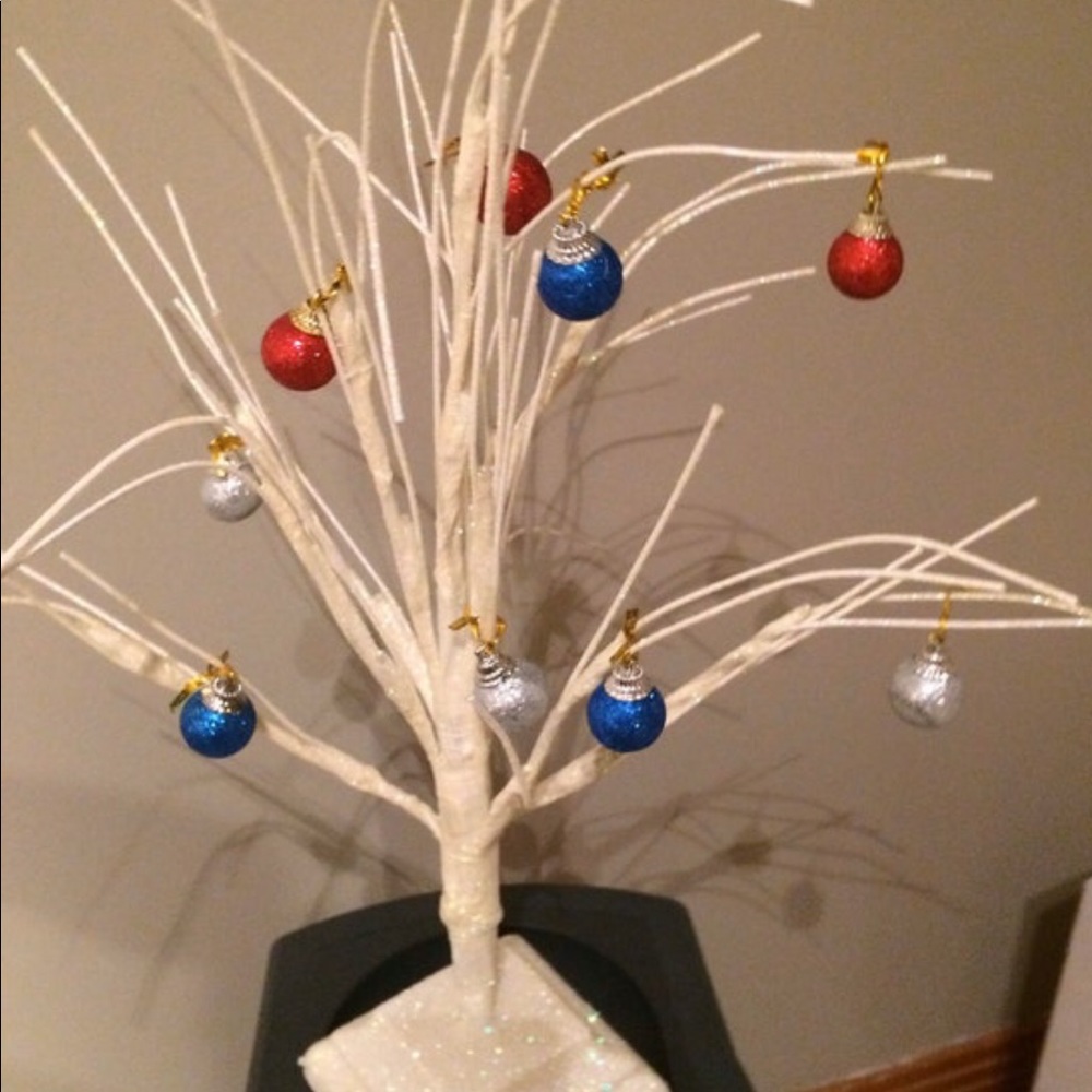 Tabletop tree Led tree Twig tree with lights ornaments  battery operated